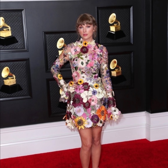 NWOT Lulus Garden Grandeur Beige Floral Embroidered A-Line Mini Dress - Picture 9 of 10